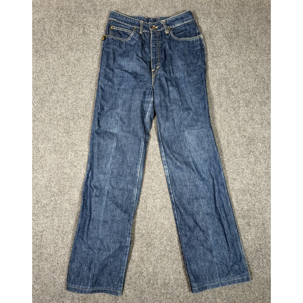 Vintage Sasson Italy Jeans Women's 28 High Rise Straight Leg Blue Denim